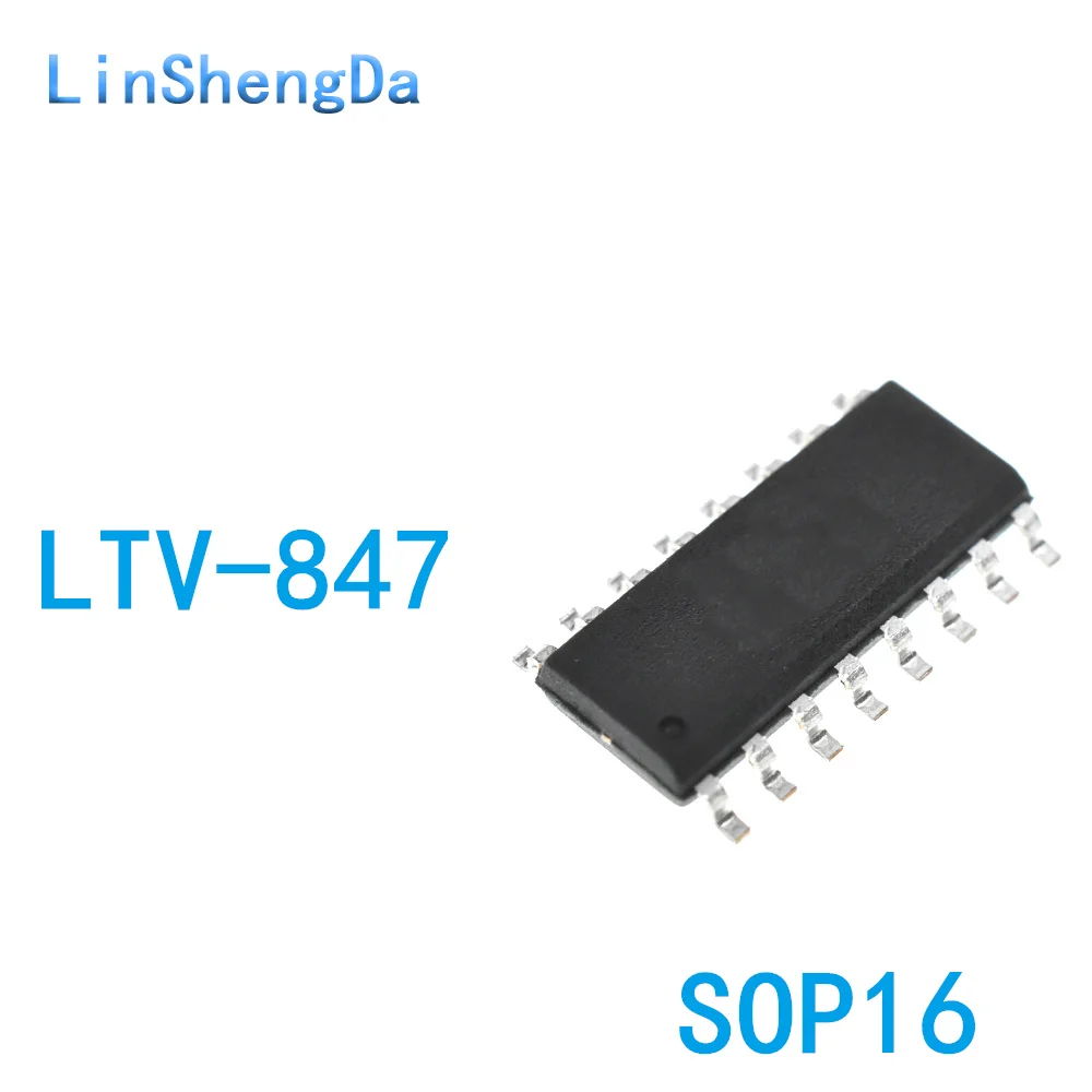 

10PCS LTV-847 patch SOP16 pin LTV847 PC847 PC817-4