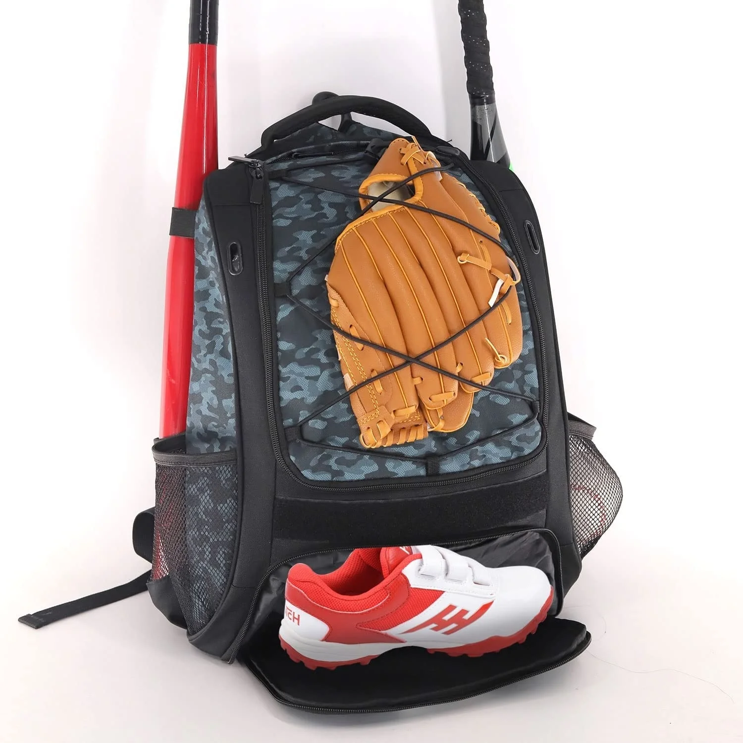 

Outdoor Sport Baseball Backpack Baseball Equipment Storage Bag with shoe compatment