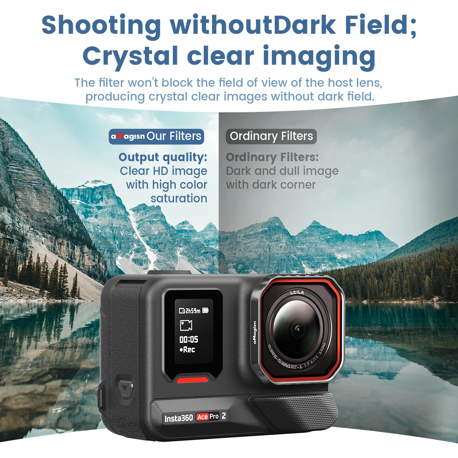 Фото Набор фильтров aMagisn CPL UV ND для Insta360 Ace Pro 2ND8 ND16 ND32 ND64 Водонепроницаемые фильтры для объективов для Insta 360 AcePro2 Аксессуары №3