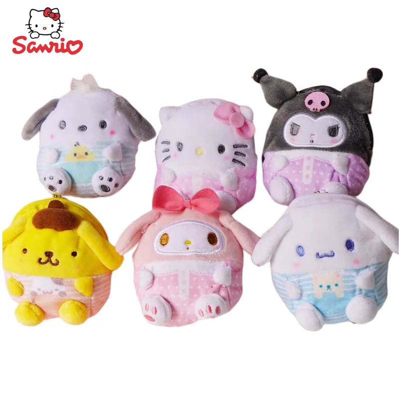 

Kuromi Cinnamoroll Hello Kitty Sanrio аниме периферийная кавайная милая плюшевая игрушка мультяшная сумка для хранения кулон креативный брелок подарок