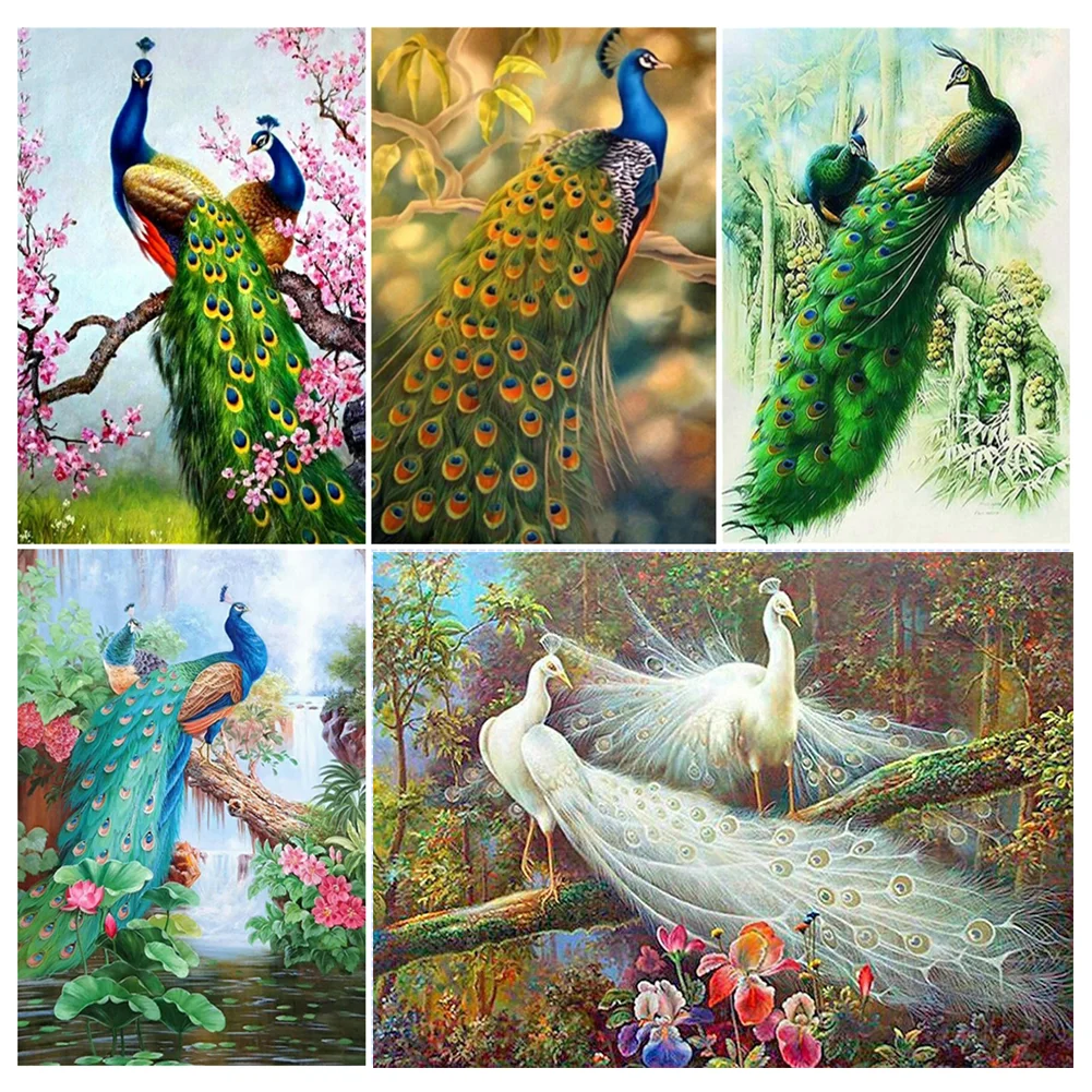 5D алмазная живопись сделай сам Павлин полная вышивка с животными мозаика картина