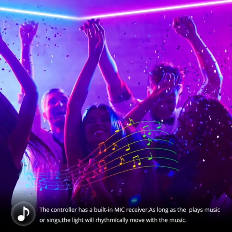 

RGB Светодиодная лента, неоновые огни Tuya Smart Life, bluetooth-совместимый переключатель, дистанционное управление, неоновая вывеска, лента, уличное украшение для сада