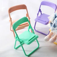 dollhouse chair multi purpose plastic dollhouse mini folding back small chair model for 112 doll house accessories