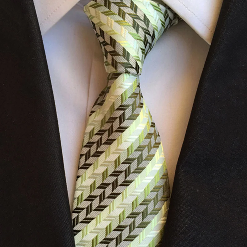 

New Mans Accessories Skinny 8cm Ties for Men Gift Striped Woven Pattern Fashion Business Slim Necktie Wedding Men Neckties Gift