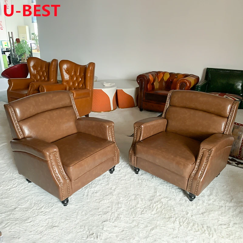 Furniture American Country Style Hotel Single Sofa Chair