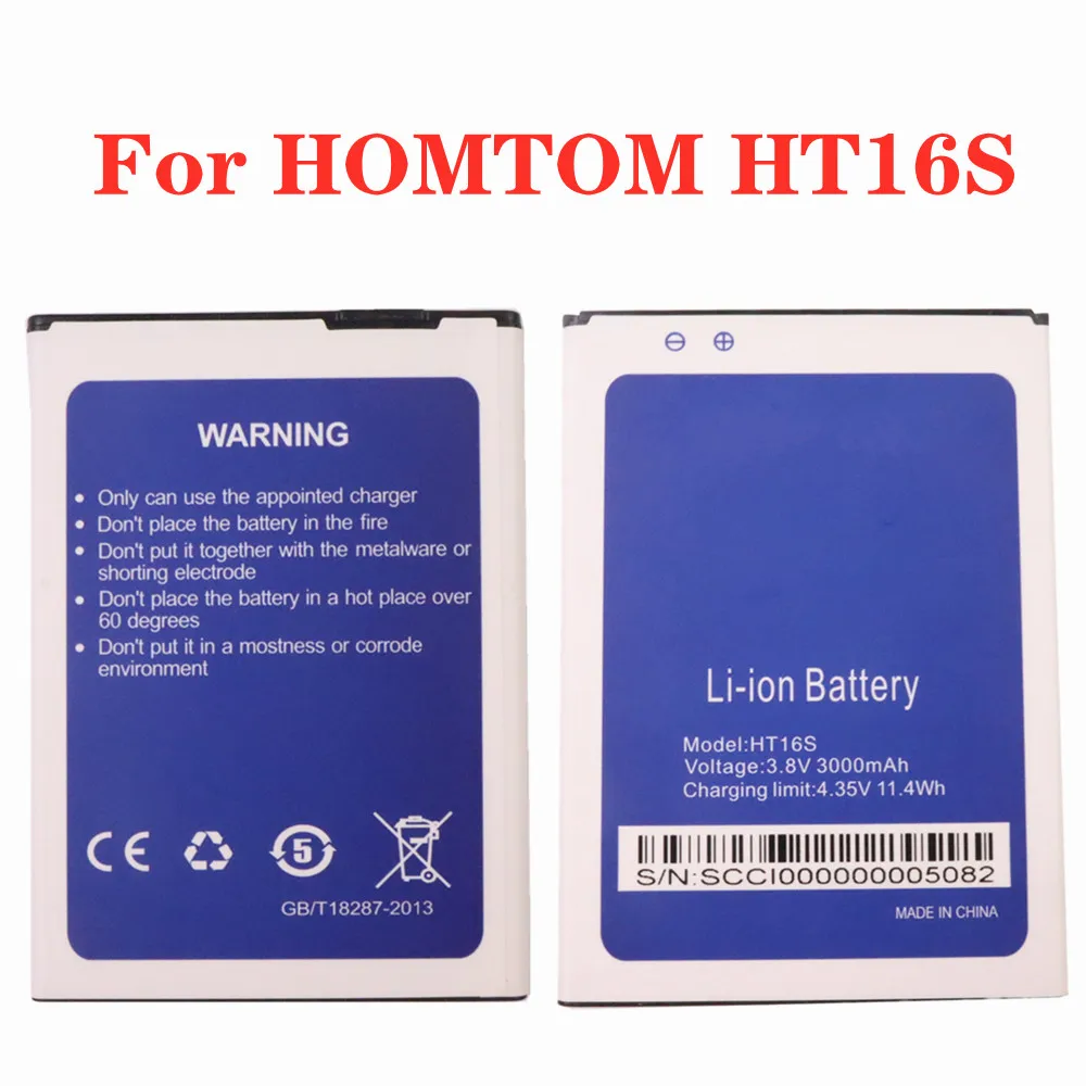 

High Quality 3000mAh HT 16 Battery For Homtom HT16 Pro HT16Pro HT16S Cell Mobile Phone Replacement Batteries