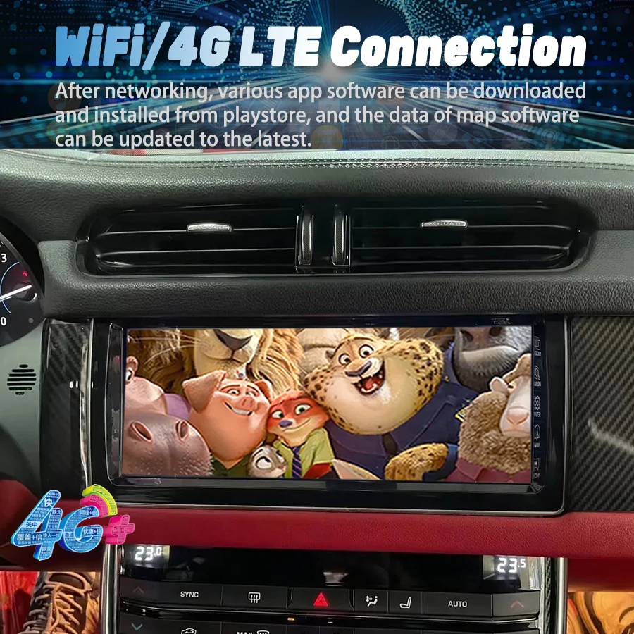 Автомобильный стереопроигрыватель для Jaguar XF XFL 2016-2019 10 25 дюймов QLED экран Android 13 GPS