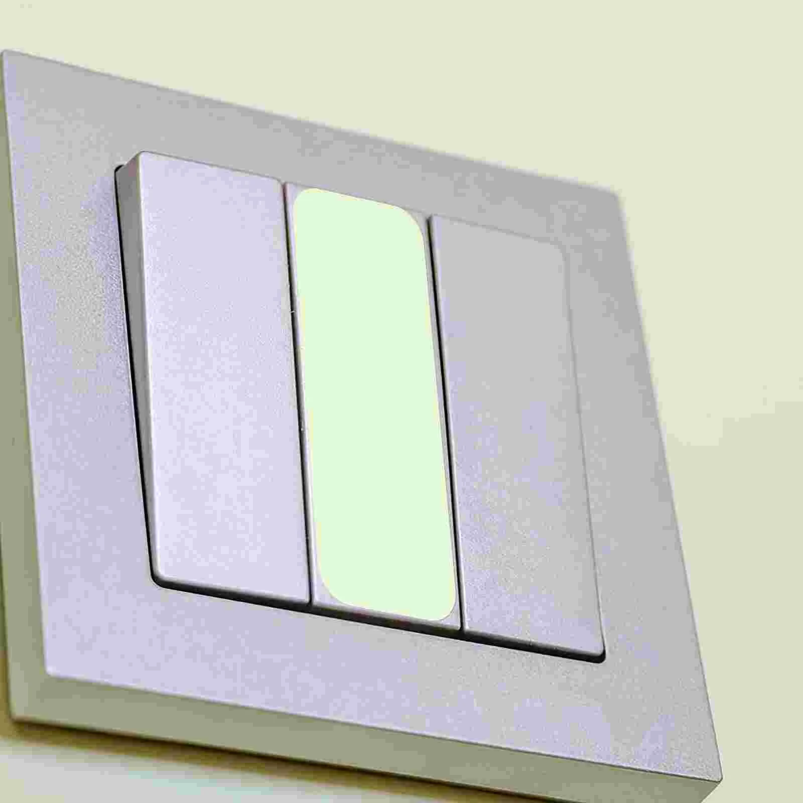 Светящиеся наклейки на переключатель серебристый декор светящаяся ночная