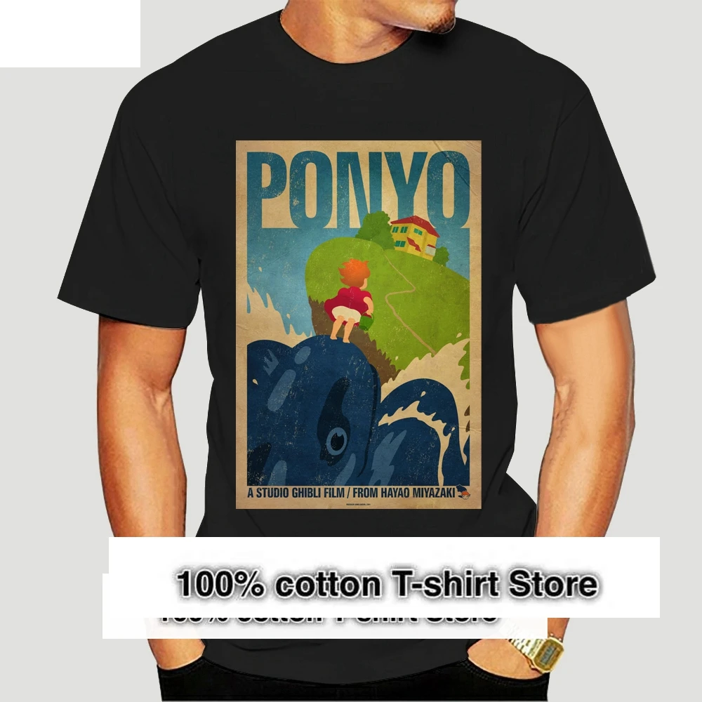 

Футболка Ponyo создает хлопковую одежду с круглым вырезом, интересная дышащая летняя стильная фотография, 9124A