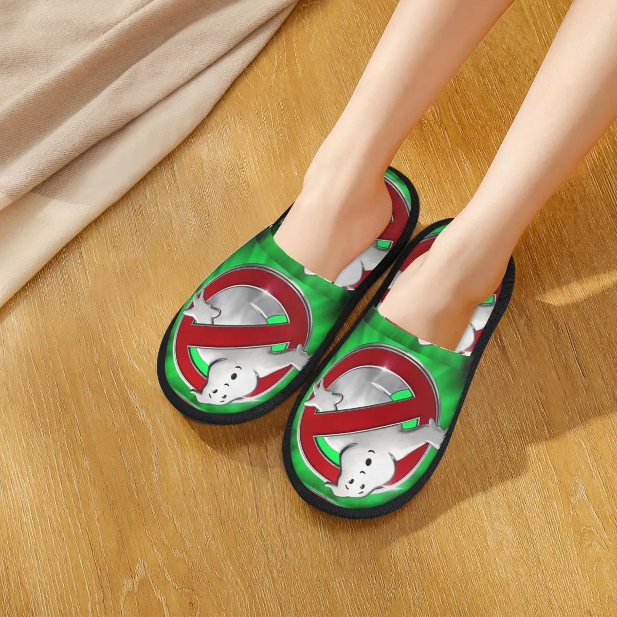 Большие домашние хлопковые тапочки для гостиной Охотники за привидениями мягкие