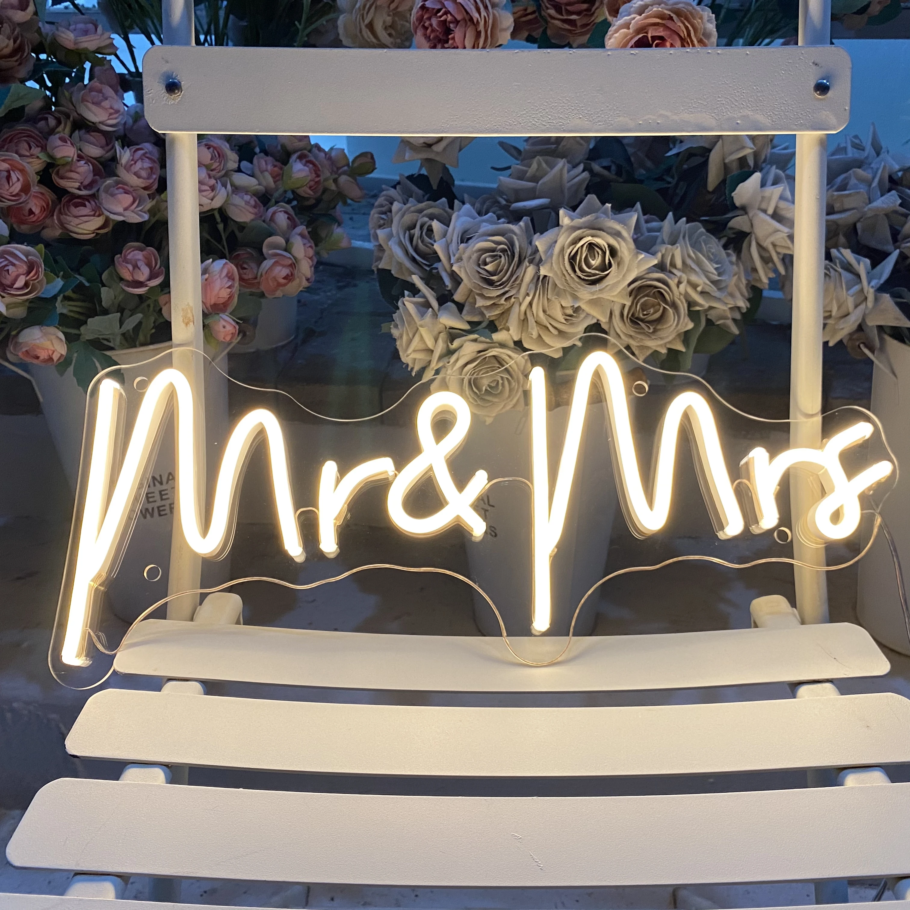 Mr And Mrs Wedding Neon Sign Handmade Custom LED Neon Sign Wedding Light Sign Neon LED Sign Neon Lights Custom Gift