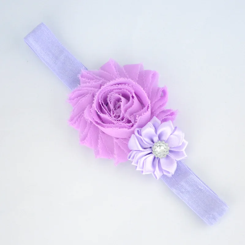 

Children's Hair Accessories Shabby Burlap Flower Spiked Lotus Flower Diamond Combination Hairband Baby Headband