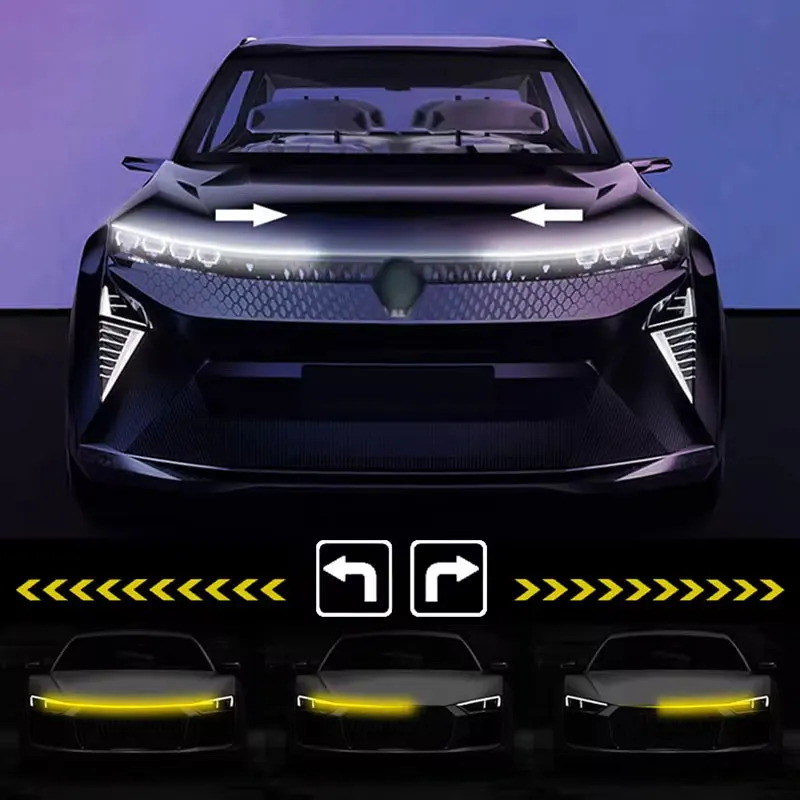 12 В Светодиодные Автомобильные Дневные Ходовые Огни Гибкие Желтые Указатели