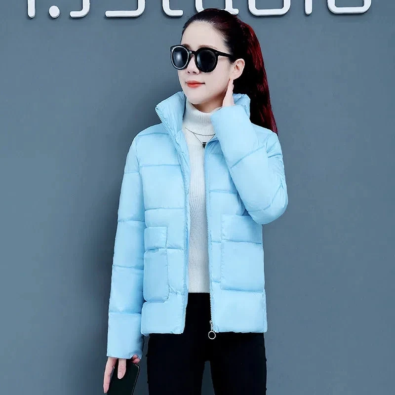 Down Cotton Jacket Women 2022New Korean Slim Fashion Casual Winter Padded Coat Female Large Size Lightweight Short Warm Parkas