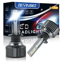 bevinsee h1 led h7 h4 h11 12v 24v led headlight 6000k 8000k h3 hb4 9006 hb3 9005 car light bulbs 880 881 h8 h9 50w headlamp f31b