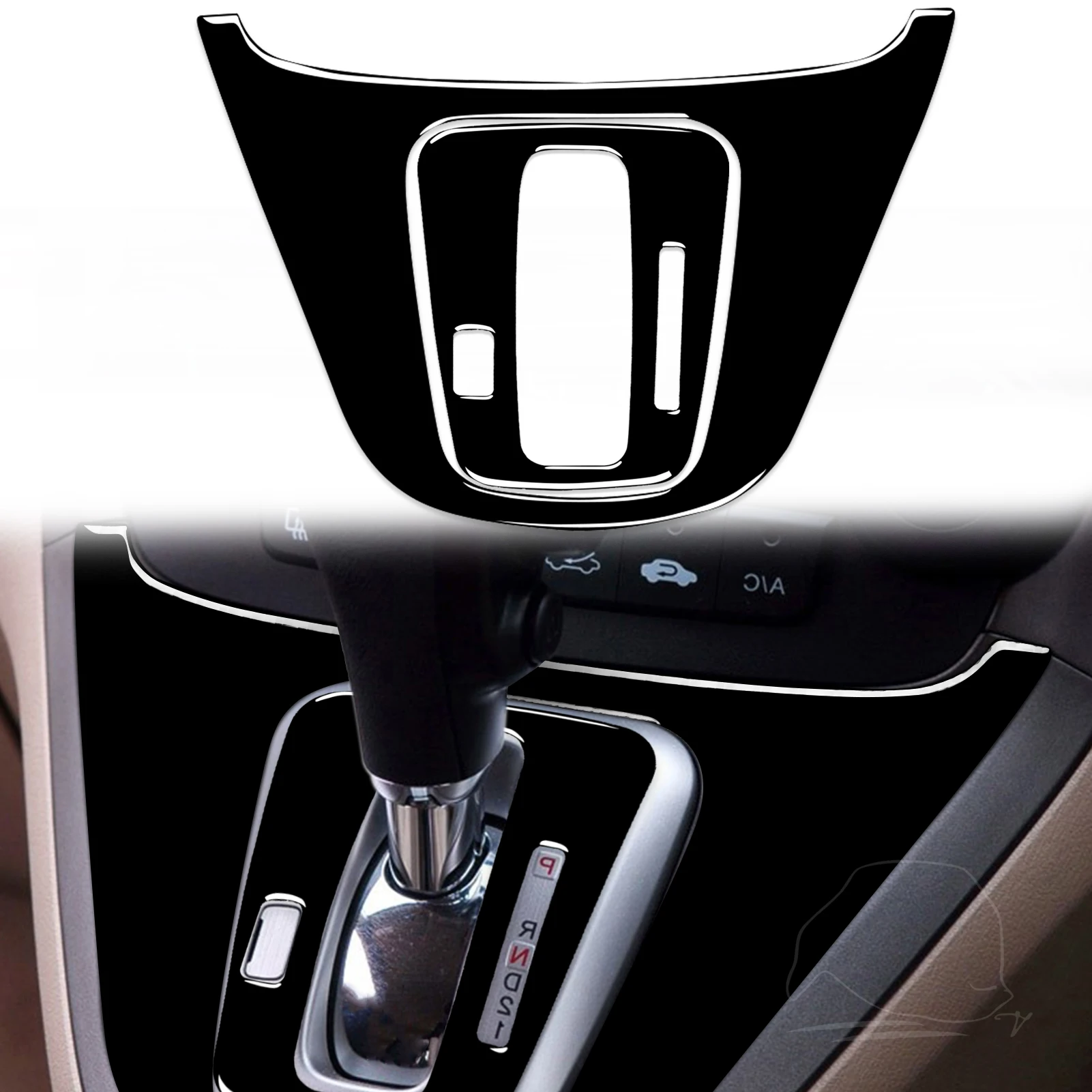 

Аксессуары для Honda CRV 2007-2011 Автомобильные пластиковые черные внутренние автоматические переключатели передач декоративные наклейки