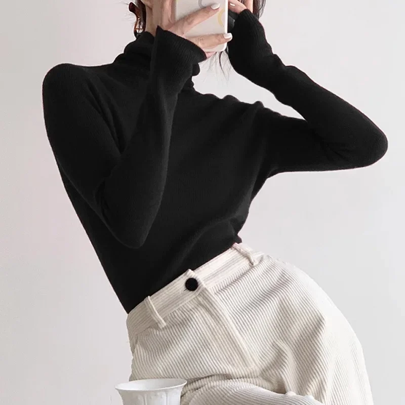 Трикотажный свитер-поло с высокой эластичностью и внутренним слоем Осень-зима 2023