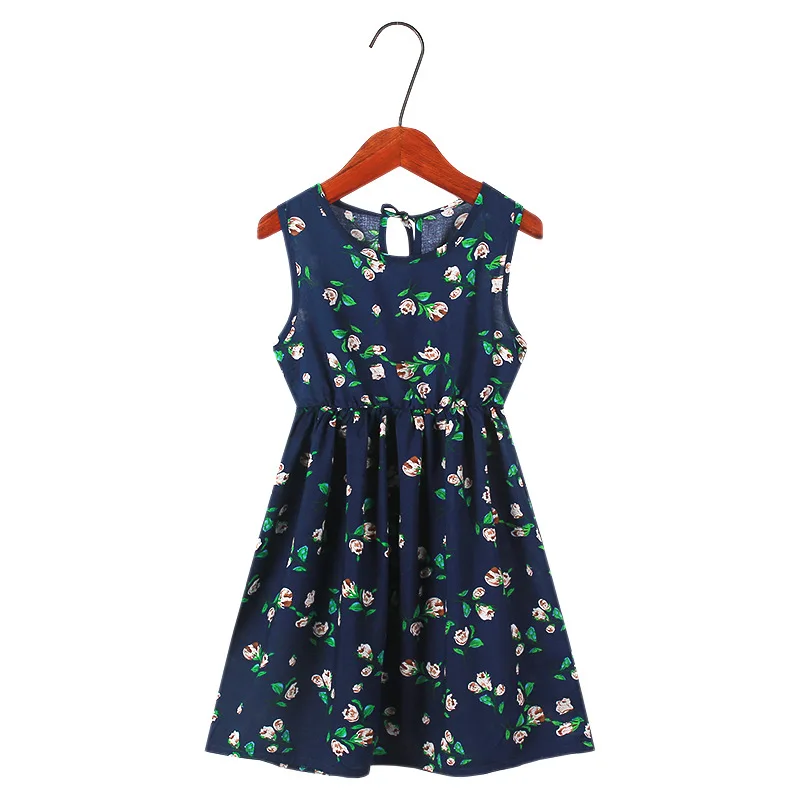 Повседневные платья для девочек новинка 2022 летние детские костюмы с цветочным