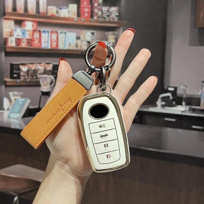 

TPU Car Key Case Cover for Toyota Cmary HILUX INOVA FORTUNER SW4 CHR Land Cruiser 200 Avensis Auris Corolla 4 Button Remote Key