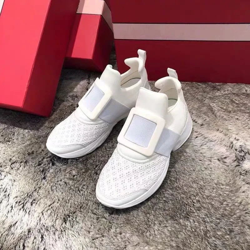 Luxury Rhinestone Women's Sneakers Fashion Thick Platform Round Toe Female Shoes Outdoor Mixed Colors Breathable Ladies Footwear