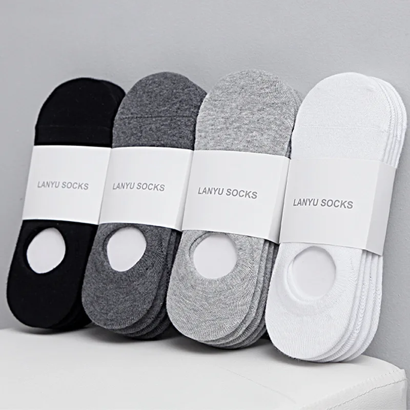 50 Pairs Men Cotton Low Cut Socks Spring Autumn Comfortable Invisible Short Cotton Thin Casual Sports Socks