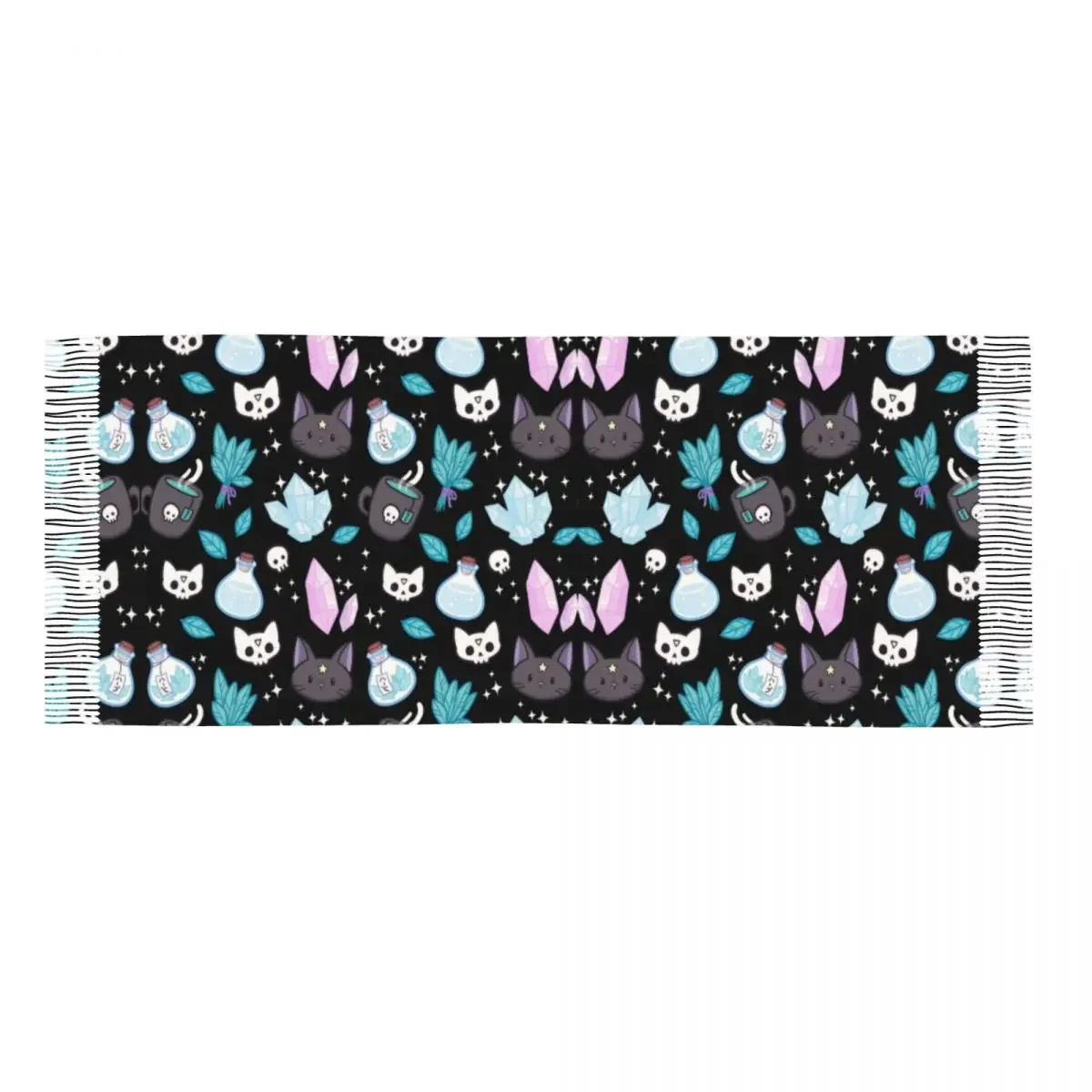 Женский зимний шарф Herb Witch женский с кисточками Soft Хэллоуин