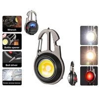 ultra small mini led light emitting small flashlight key ring light strong light portable flashlight keychain light camping lamp