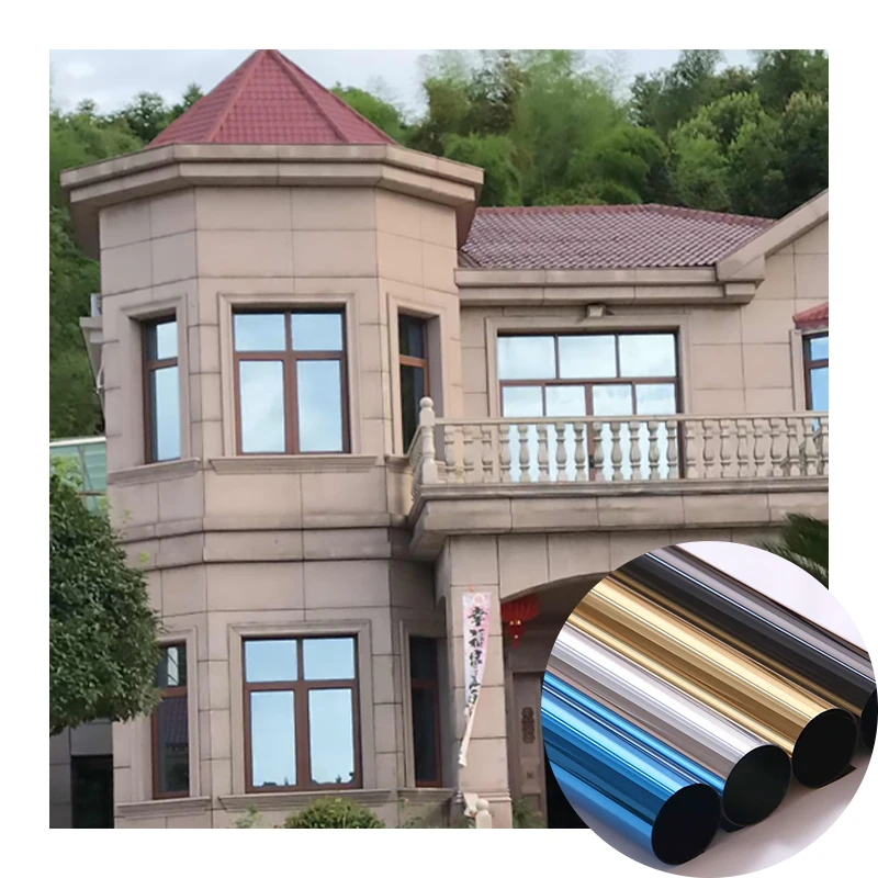 

Multi-styles Window Film Privacy One Way Mirror Vinyl Glass Film Reflective Window Cling Heat Control Anti-UV Self-Adhesive Film