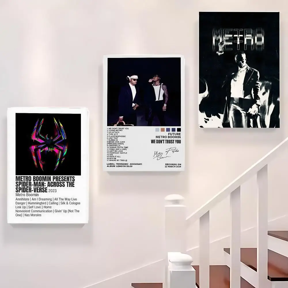 Фото Постер Metro Boomin в скандинавском стиле для декора стен комнаты, самоклеящийся, водонепроницаемый, HD, для бара AFE. №3