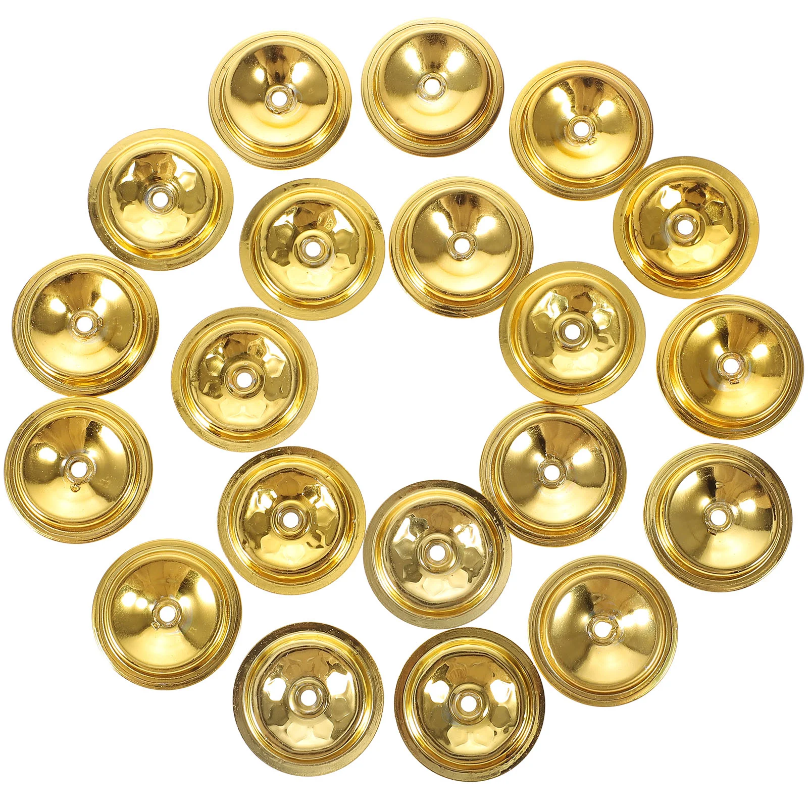 

20 Pcs Christmas Candles Lotus Flower Holder Oil Lamp Float Lotus Holderss Floating Disc Discs Lotus Butter Stand Aluminum