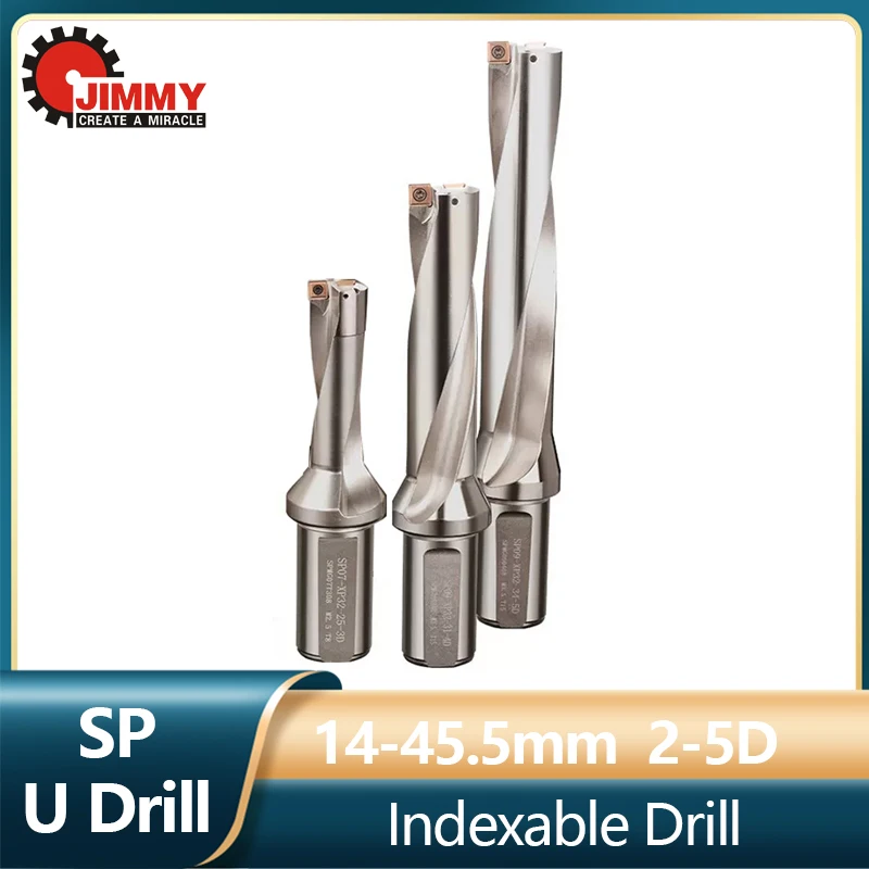 

JIMMY Высококачественные индексируемые сверла серии SP C20 C25 C32 C40 Сверла 2D 3D 4D 5D Металлическая вставка SP Сверло быстрого U