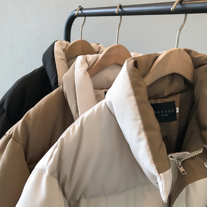 2022 Winter New Casual Cotton Padded Clothes Women Loose Bread Clothes Thickened Warm Cotton Padded Coat Women