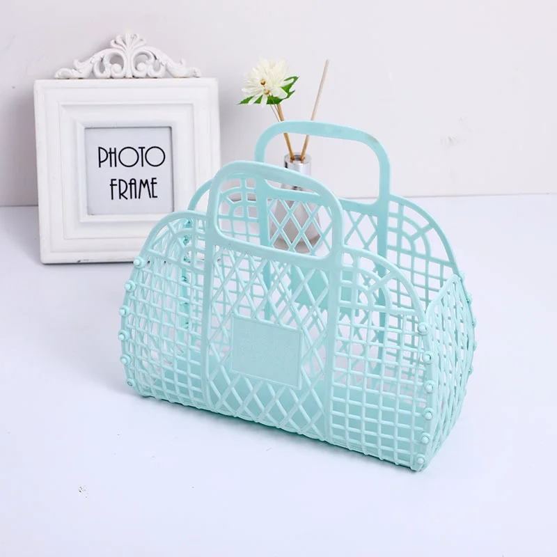 

Portable Handbag Be Disassembled Shopping Storage Basket Fruit Vegetable Toys Jewelry Basket Bathroom Storage Basket