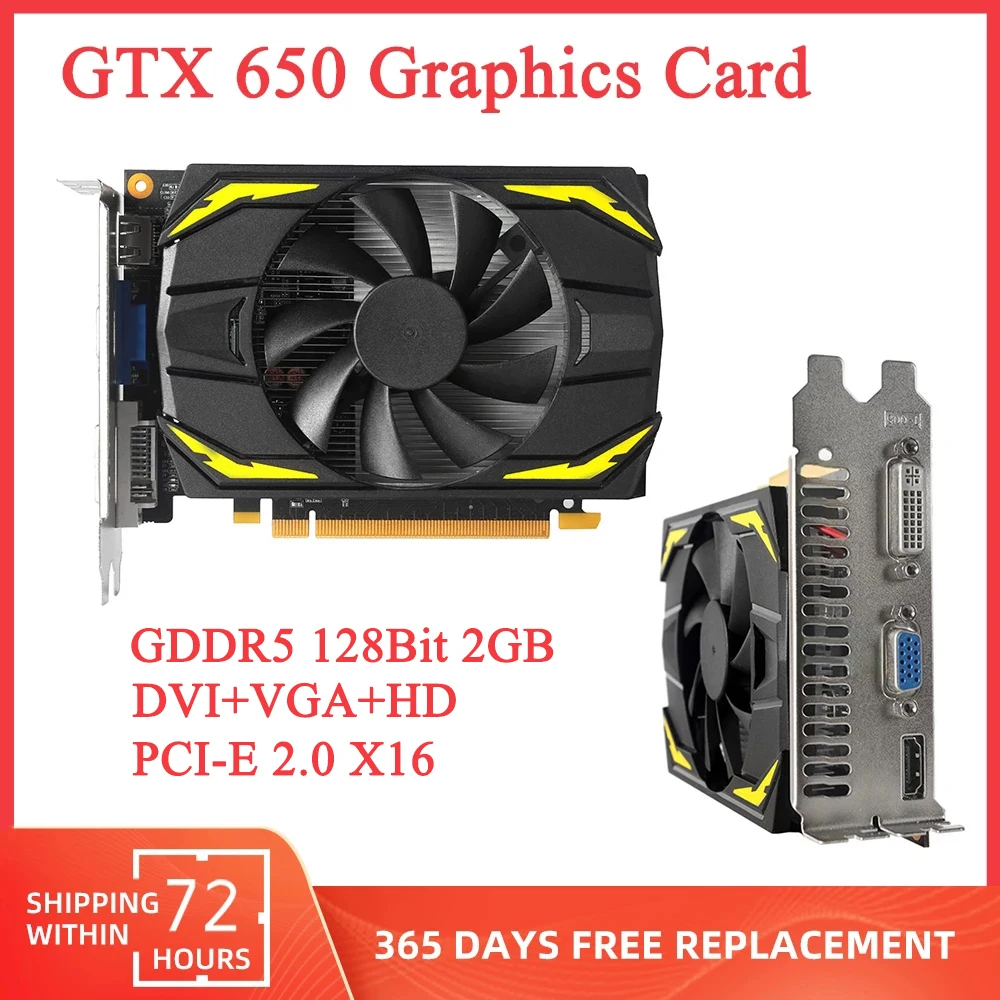

GTX 650 Video Card PCI Express 2.0 16X 2GB GDDR5 128 Bit VGA DVI HD Graphics Card