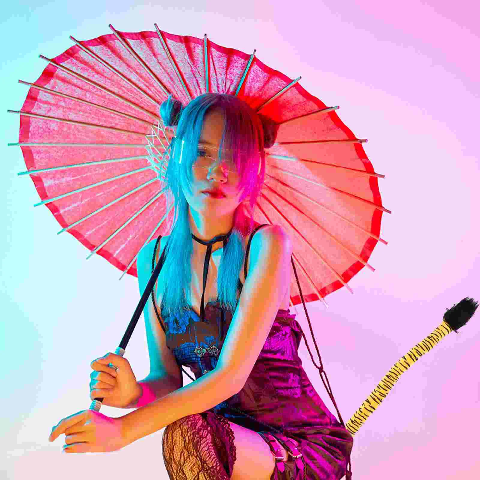 

4 Pcs Dress Up Cosplay Prop Jungle Decor Filling Tiger Costume Animal Accessory Metal Tails Child Cute Accessories