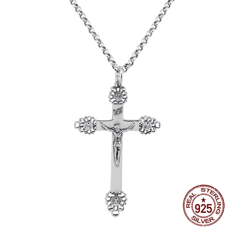 Кулон в форме Креста из серебра S925 пробы модный и Универсальный китайский