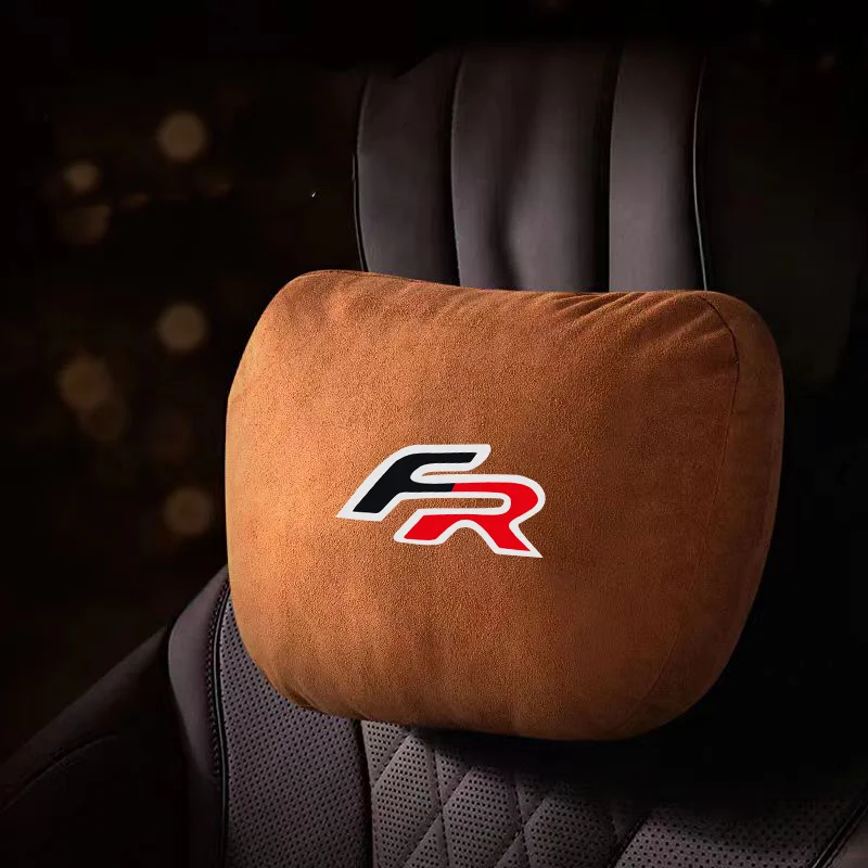 

Top Quality Car Headrest Neck Support Seat Soft Neck Pillow for SEAT FR logo Accessories Car interior supplies