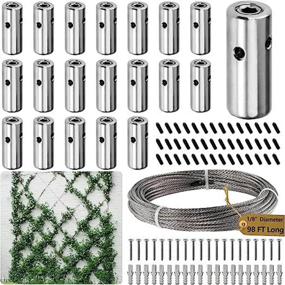 

Plant Climbing Wire Rope Stainless Steel Climbing Wire Rope for Vines Creepers Durable Flexible Design for Outdoor Trellis