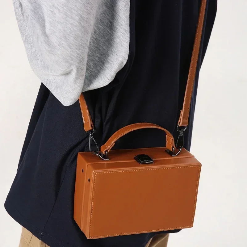 Однотонная сумка через плечо из искусственной кожи в западном стиле 2024