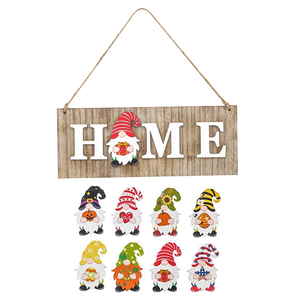 

Christmas Pendant Decor Door Sign Front Porch Fun Welcome Creative Decoration Plate Reusable Diy Photo Signs Holiday Prop
