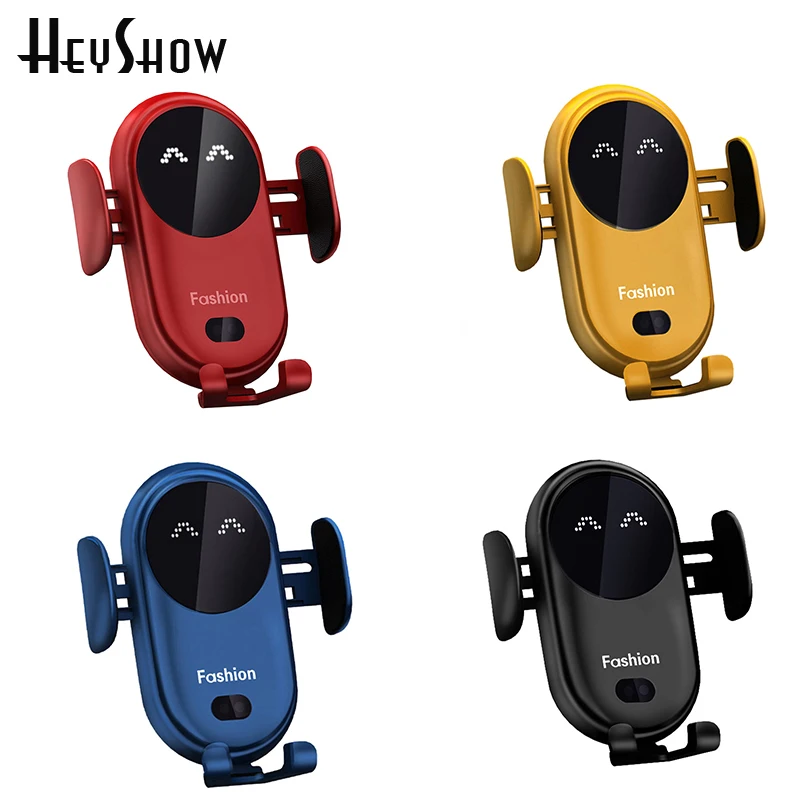 

Автомобильная Беспроводная зарядная подставка с автоматическим инфракрасным датчиком светодиода для 4-6,5 дюймов фотодержатель для установ...