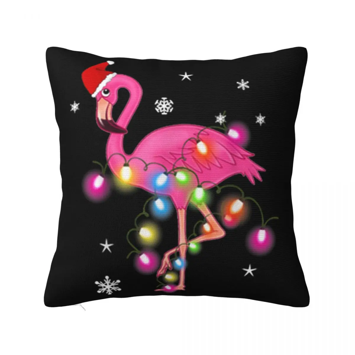 Красивый розовый фламинго рождественский принт для взрослых бренд на Хэллоуин - Цена: 925