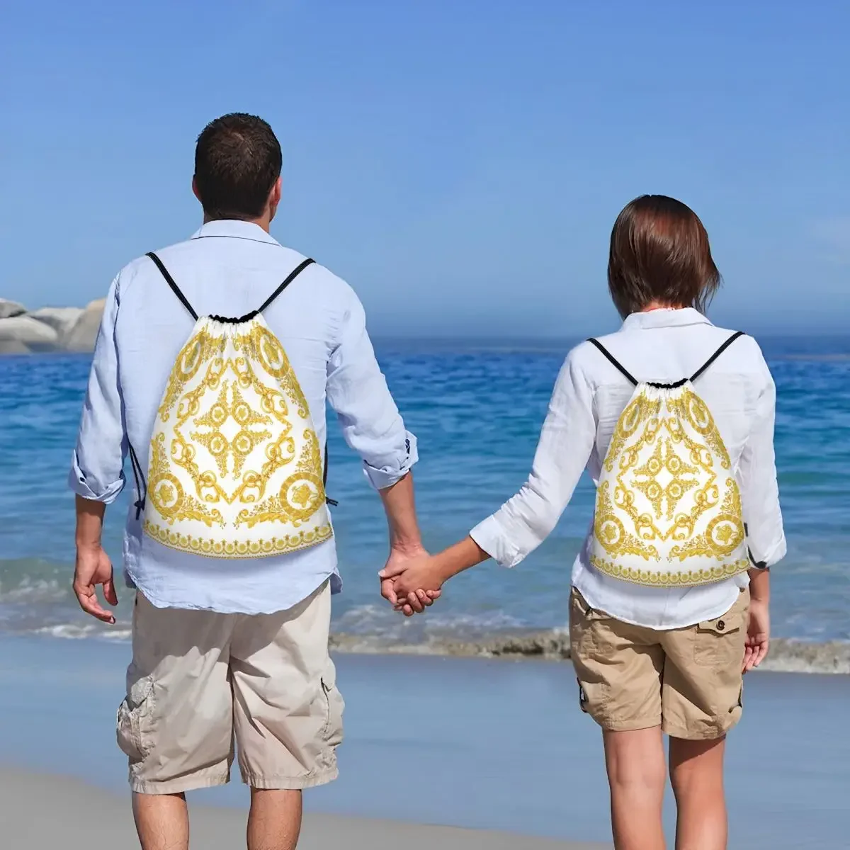 Винтажные принты в стиле барокко греческий орнамент золотой меандр фотоальбом