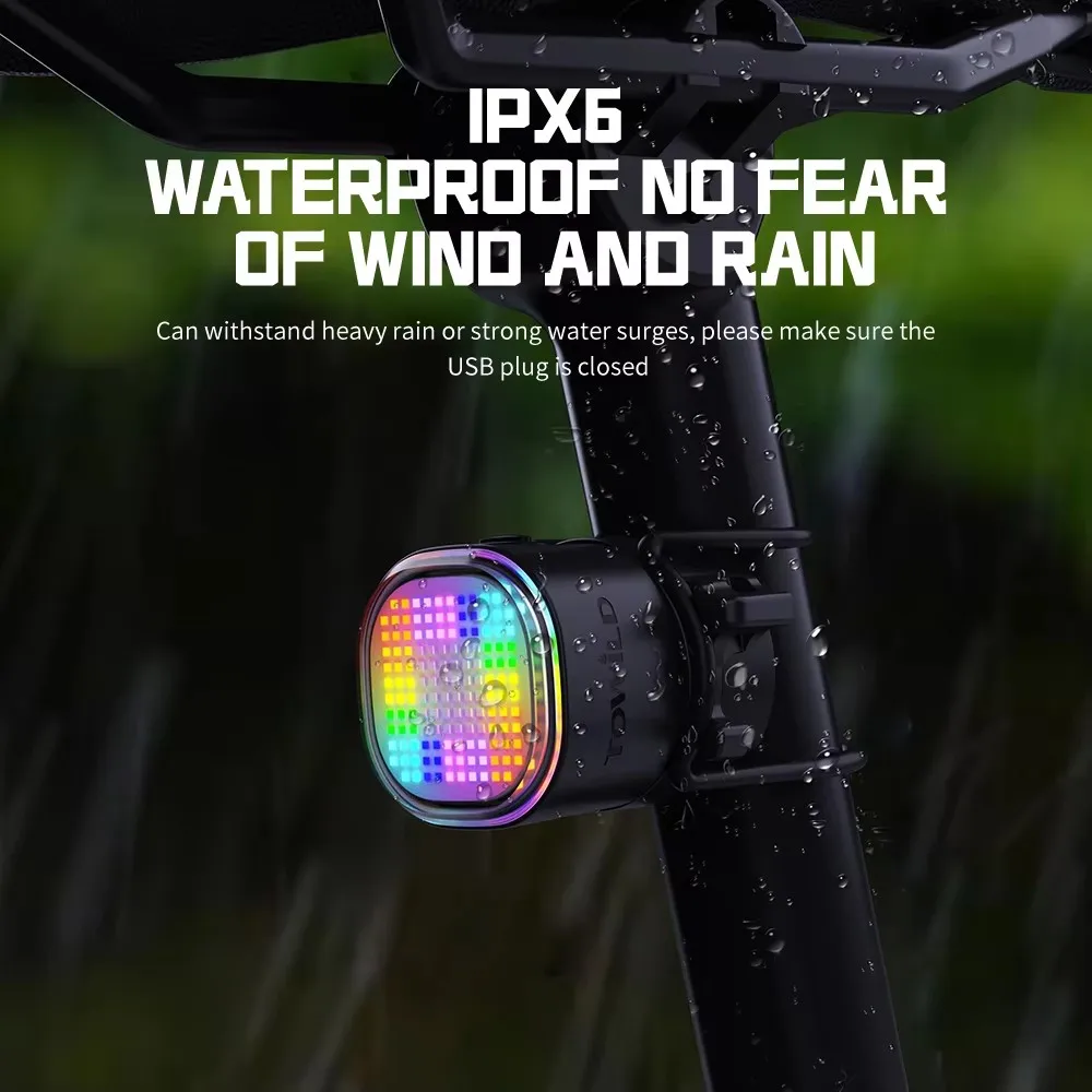 TOWILD TL08 Задний фонарь с интеллектуальным выражением 140-коб светодиодный датчик