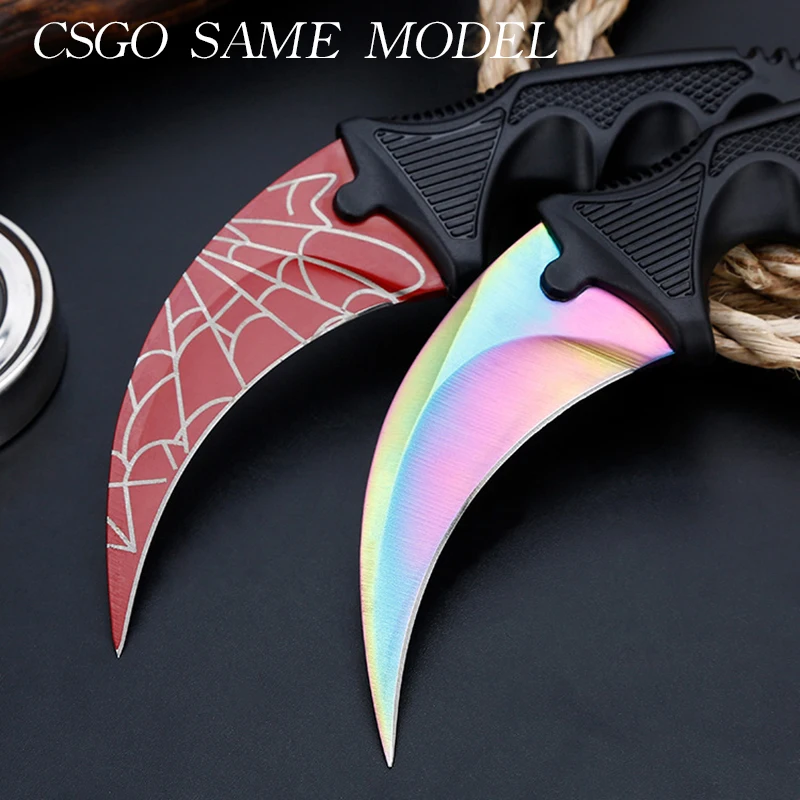 

CSGO Same High Hardness Game Claw Knife For Survival In The Wild, Multifunctional Hunting Knife For Outdoor Portable Combat Wol