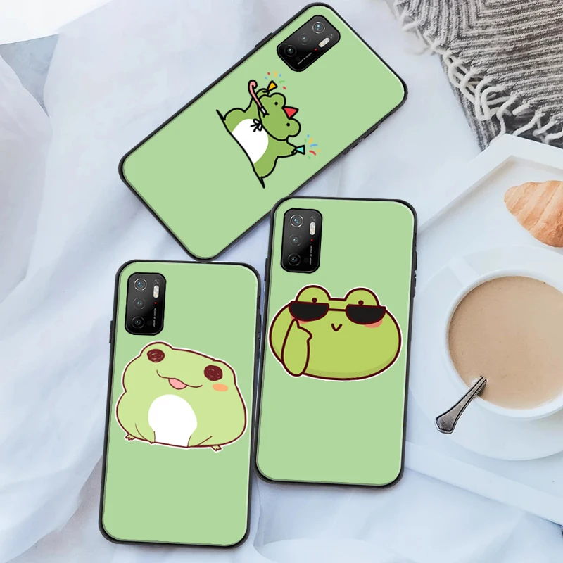 

Funny Animal Frog Phone Case ForXiaomi POCO F3 GT X3 Pro X3 GT M3 M3 Pro X3 X3 NFC Soft TPU Silcone Cover Coque Capa