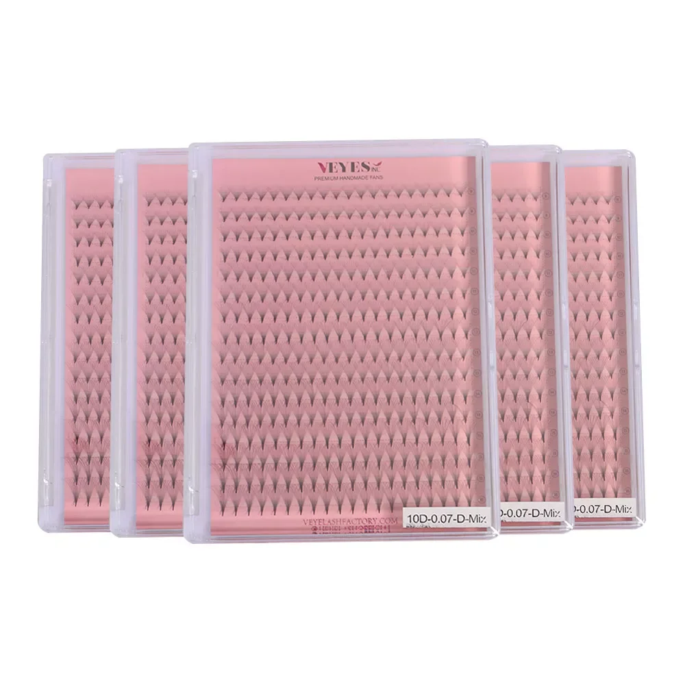 

NEW2023 5 Cases/Lot Premade Fans Lashes Eyelash Extensions Veyelash 320 Fans Slim Thin Pointy Base Russian Volume Fans Lash