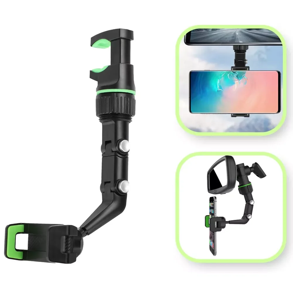 

New Car Mobile Phone Holder Multifunctional 360 Degree Rotatable Cellphone Car Stand Auto Rearview Seat Hanging Clip Bracket