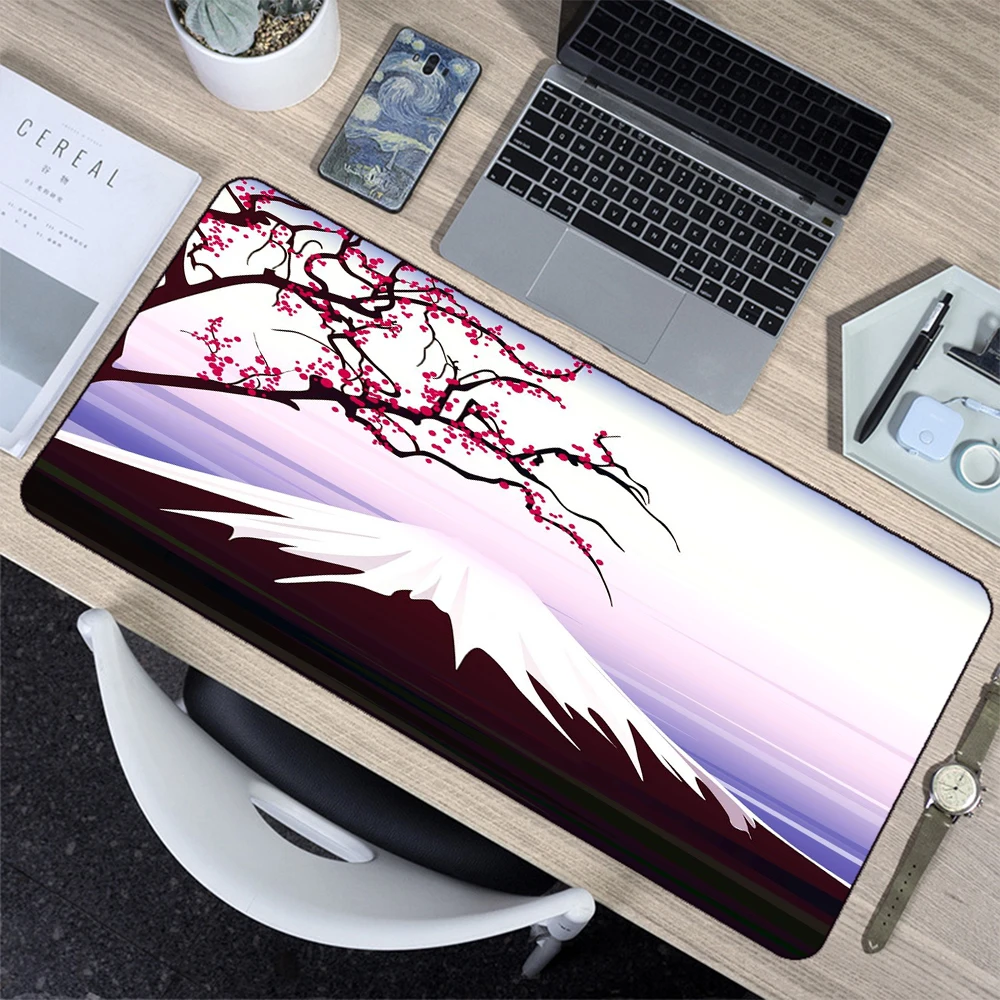 

Mount Fuji Cherry Blossom Scenery Mouse Pad Game Player Anime Computer Accessories Desk Pad Desktop Creative Xxl Mouse Pad Large