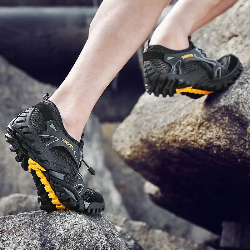 SENAGE Summer Hiking Shoes Wear-resistant  Non-slip Quick Dry Water Shoes Breathable Jogging Sneakers Outdoor Trekking Shoes